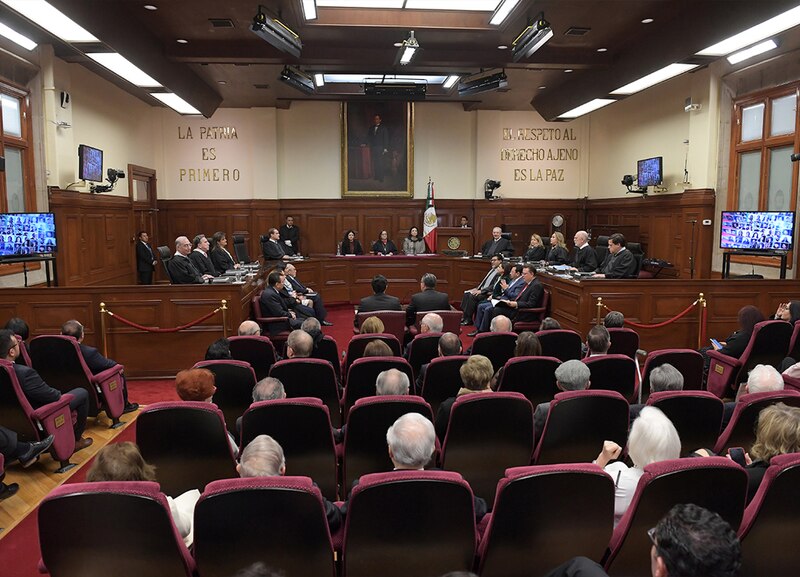 Sesión de la Suprema Corte de Justicia de la Nación