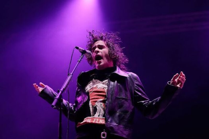 Cantante de rock en concierto