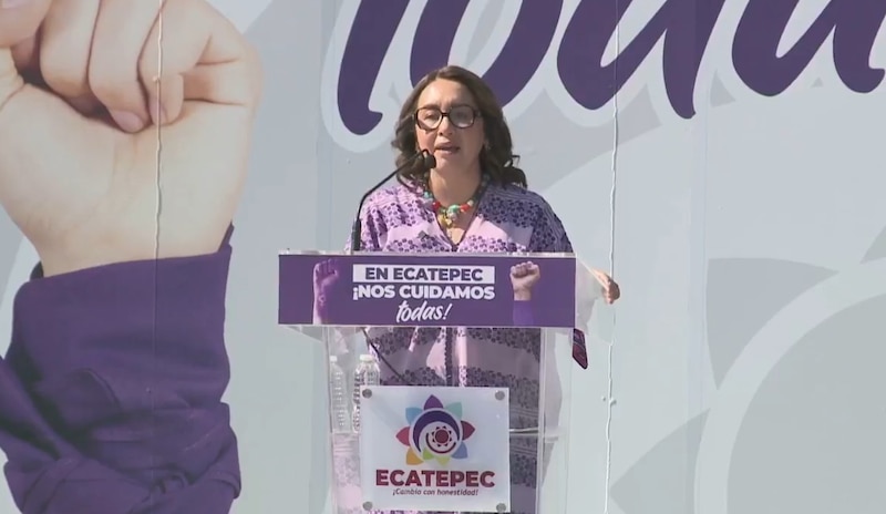 Azucena Cisneros presentó Red Violeta, app con botones de emergencia y ayuda para mujeres en Ecatepec. También habrá apoyo para hombres