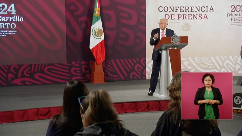 El presidente Andrés Manuel López Obrador ofrece una conferencia de prensa