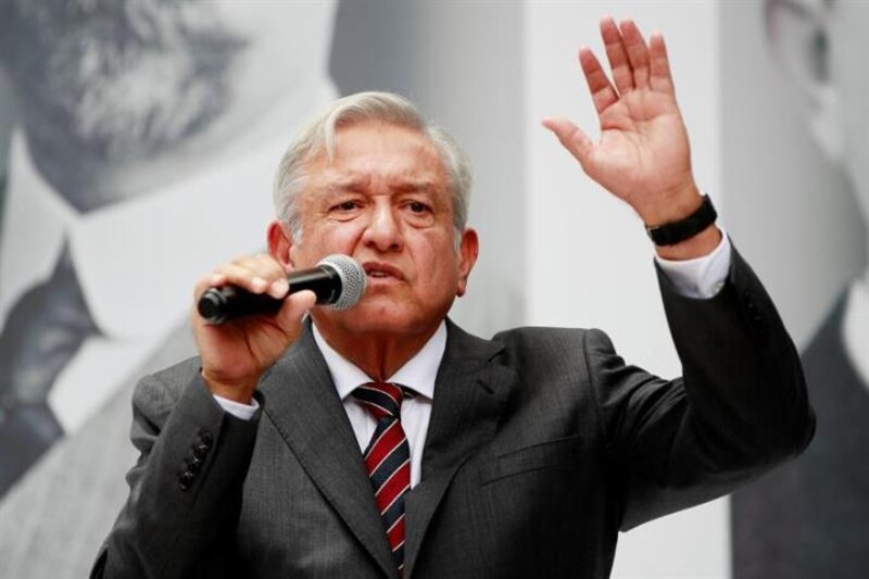 El presidente Andrés Manuel López Obrador durante una conferencia de prensa.