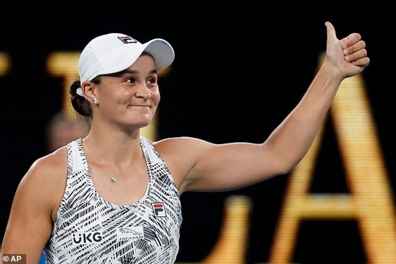 La tenista española Garbiñe Muguruza celebra su victoria en el Abierto de Australia 2023