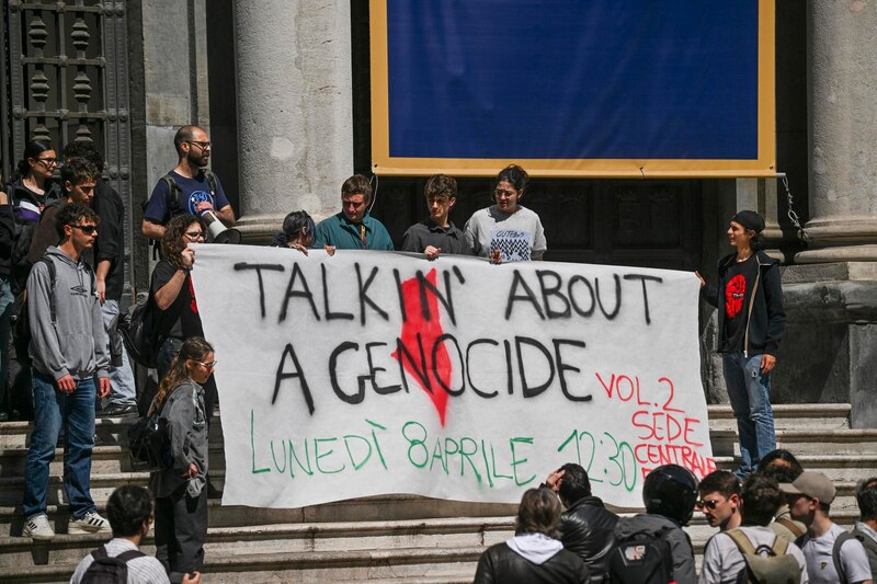 Protesta contra el genocidio