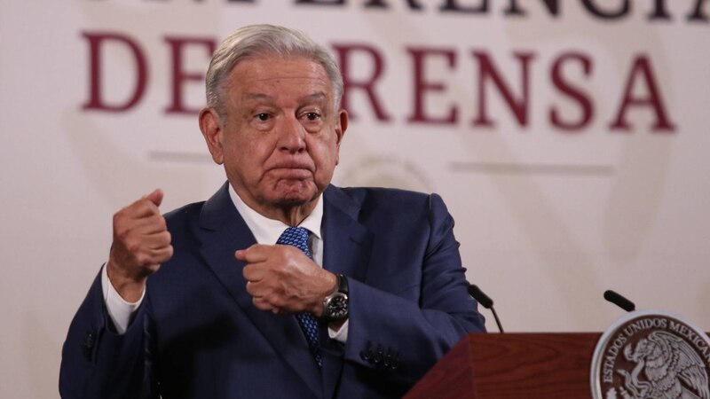 El presidente mexicano, Andrés Manuel López Obrador, durante una conferencia de prensa.