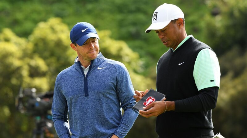 Tiger Woods y Rory McIlroy en el Masters de Augusta