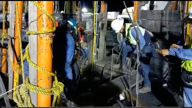 Trabajadores de la construcción en una obra