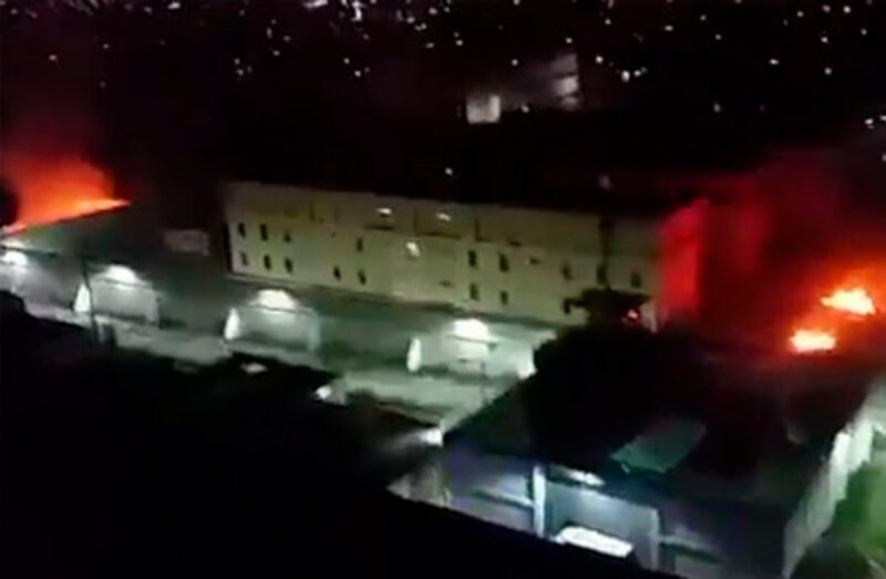 Incendio en un edificio