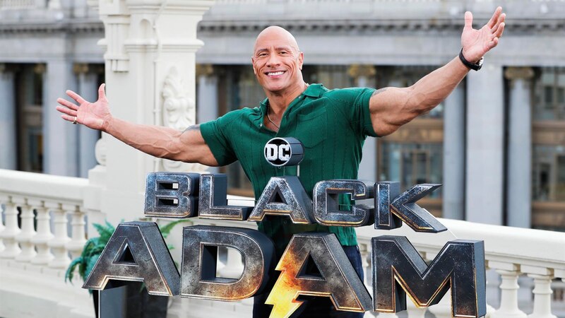 Dwayne Johnson, protagonista de Black Adam, en la presentación de la película en España