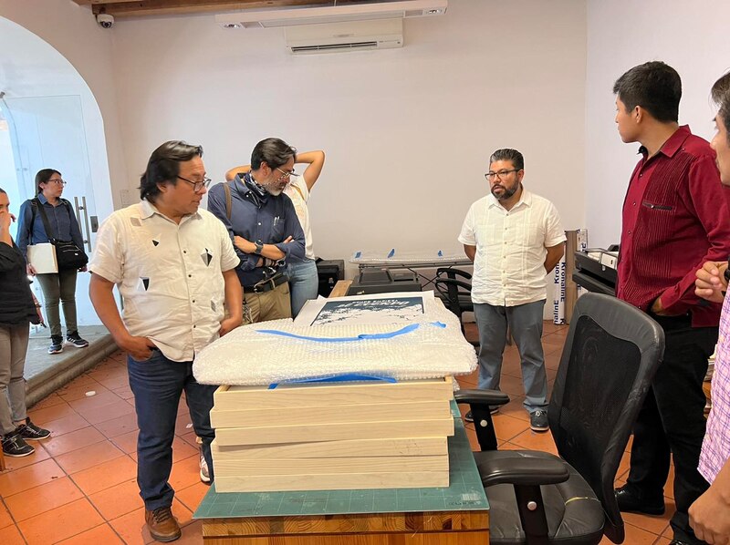 Exposición de arte en la galería