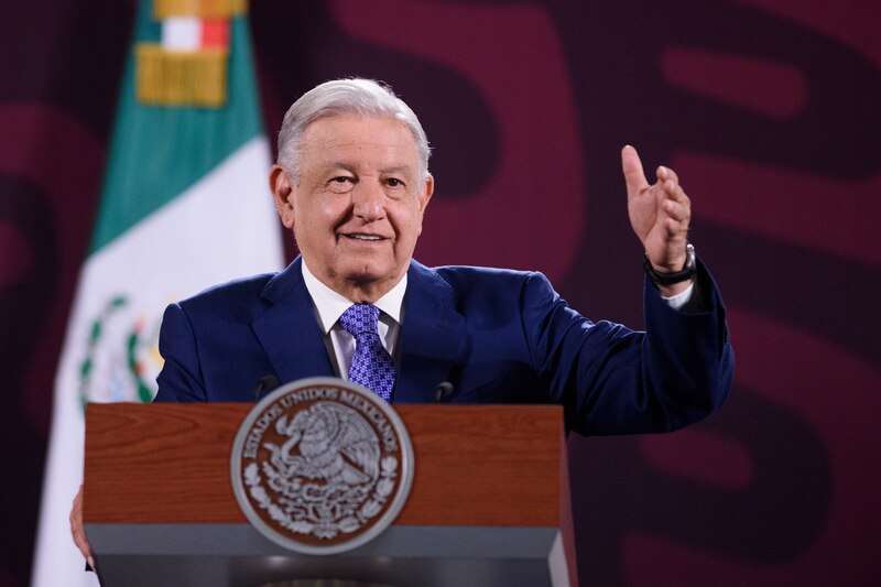 El presidente Andrés Manuel López Obrador durante una conferencia de prensa.