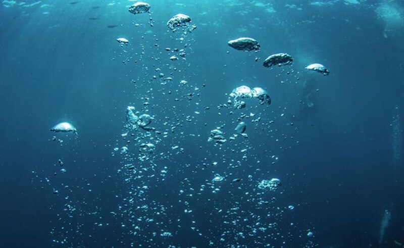 Burbujas en el agua