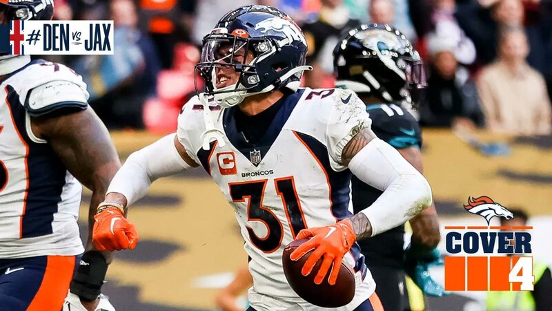 El jugador de fútbol americano Jerry Jeudy celebra un touchdown