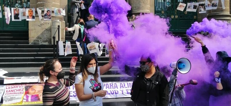 Protesta contra la violencia de género en México