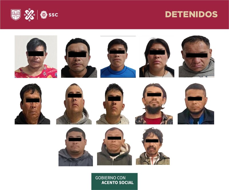 SSC detiene a 14 personas en operativo en la Ciudad de México