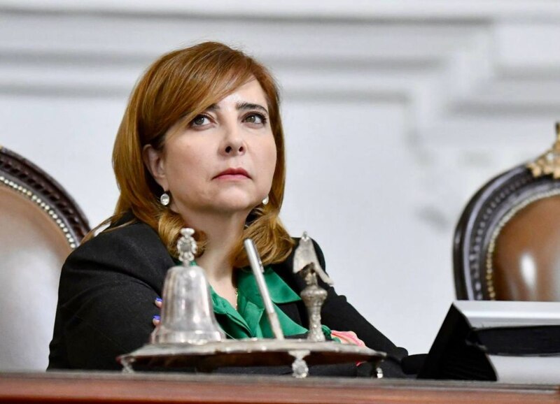 La presidenta del Congreso, María del Carmen Alva, durante una sesión del pleno.