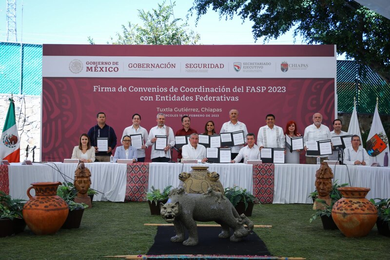 Title: Firma de Convenios de Coordinación del FASP 2023 con Entidades Federativas