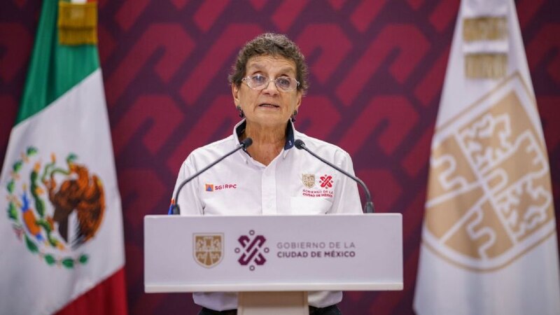 La Jefa de Gobierno de la Ciudad de México, Claudia Sheinbaum, durante una conferencia de prensa.