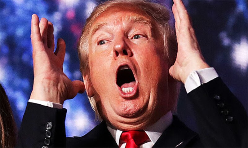 Trump gritando