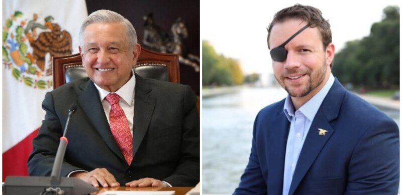 El presidente Andrés Manuel López Obrador y el senador estadounidense Ted Cruz discuten sobre el muro fronterizo