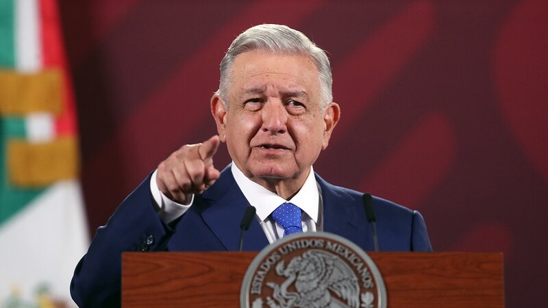 El presidente Andrés Manuel López Obrador durante una conferencia de prensa.