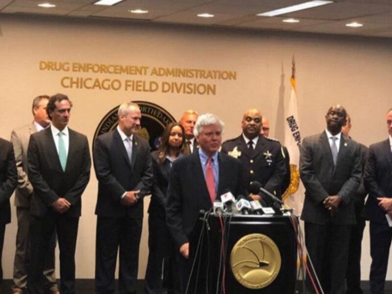 Conferencia de prensa de la DEA en Chicago
