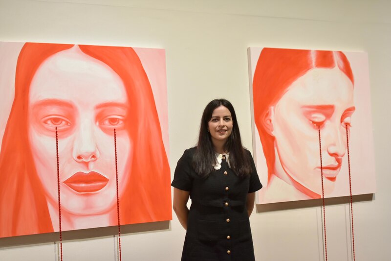 La artista visual mexicana Ana Teresa Fernández presenta su exposición "Rojo" en el Museo de Arte Moderno de la Ciudad de México.