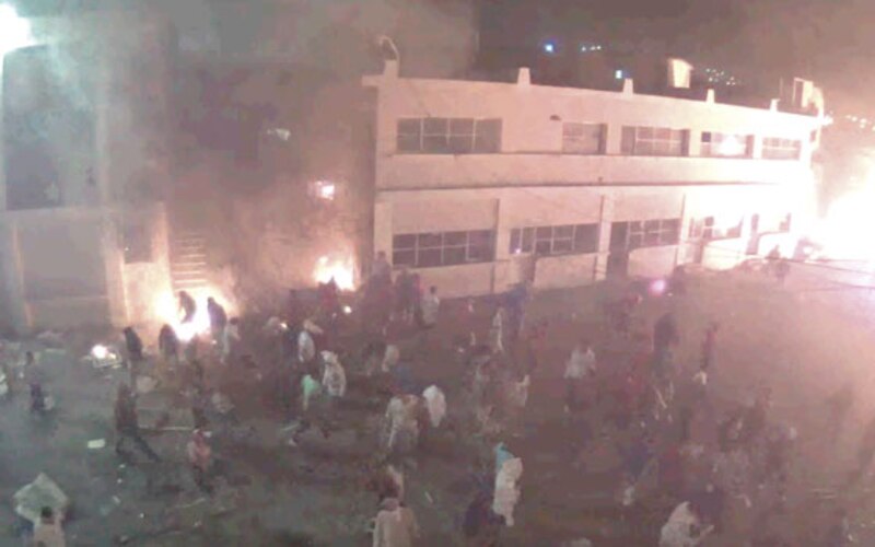 Incendio en un edificio