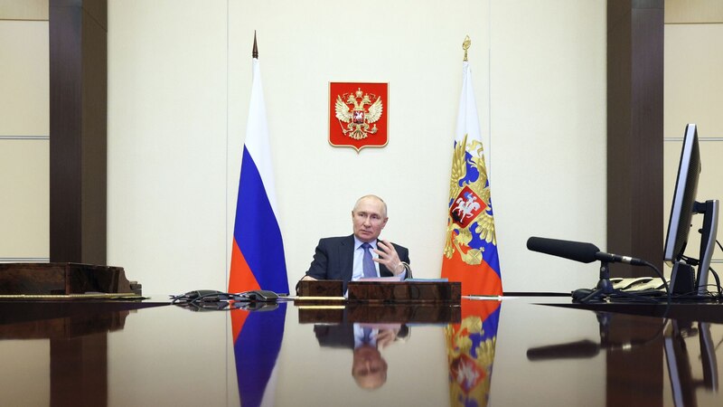 El presidente ruso, Vladimir Putin, durante una reunión en el Kremlin.