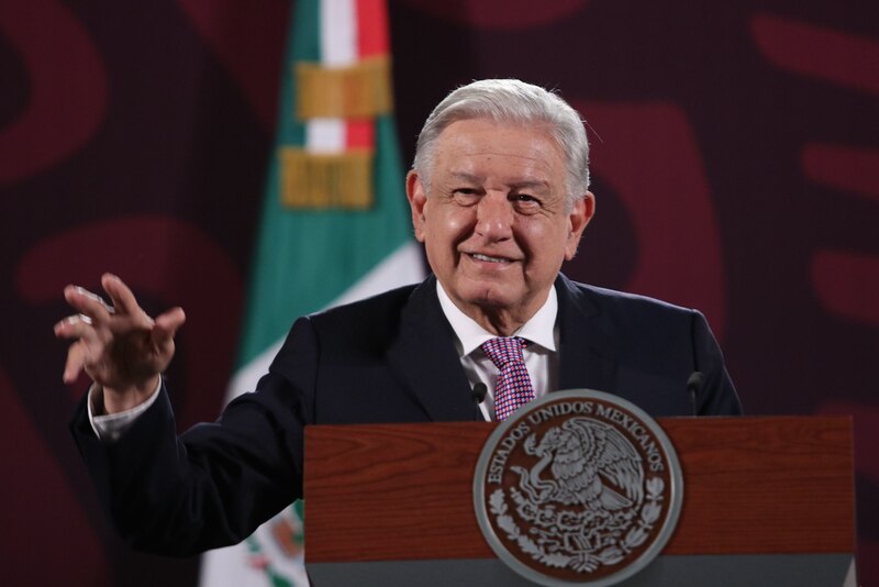 El presidente Andrés Manuel López Obrador durante una conferencia de prensa