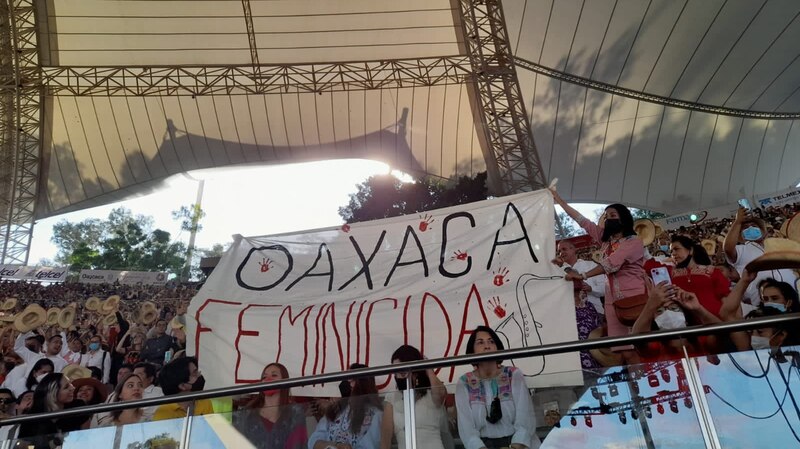 Protesta feminista en Oaxaca