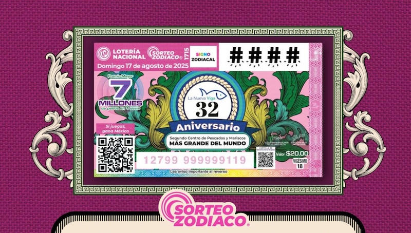 Sorteo Zodiaco 1715 de la Lotería Nacional 17 de agosto 2025