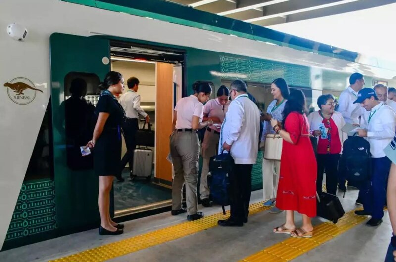 Tren X'inbal llega a Mérida