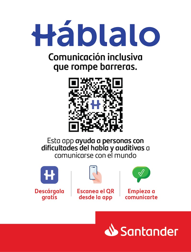 Banco Santander presentó su nueva app “Háblalo” primera aplicación que permita a sus clientes con discapacidad auditiva o del habla poder comunicarse dentro de las sucursales bancarias