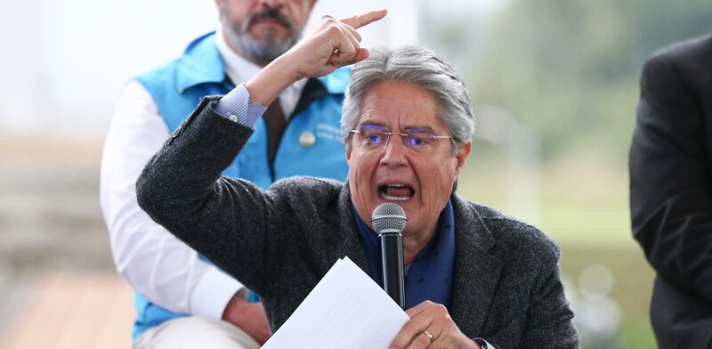 El presidente de México, Andrés Manuel López Obrador, da un discurso durante una conferencia de prensa.