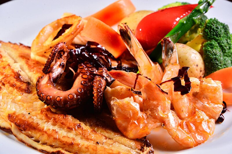 Mariscos a la plancha