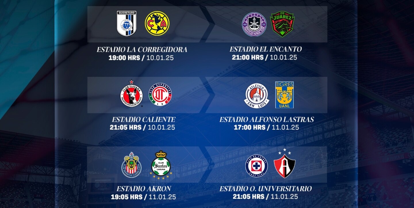 Liga MX Partidos, fechas y horarios de la Jornada 1, Clausura 2025 La Crónica de Hoy México