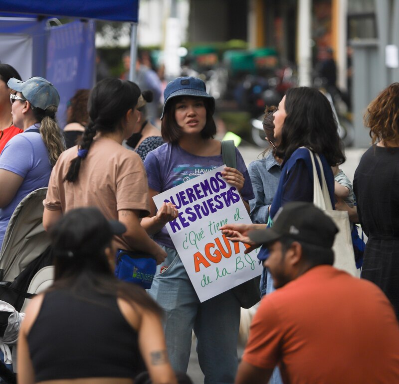 Protesta por la falta de agua en la Ciudad de México