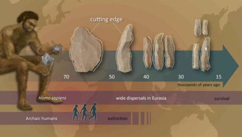 La evolución de las herramientas de piedra