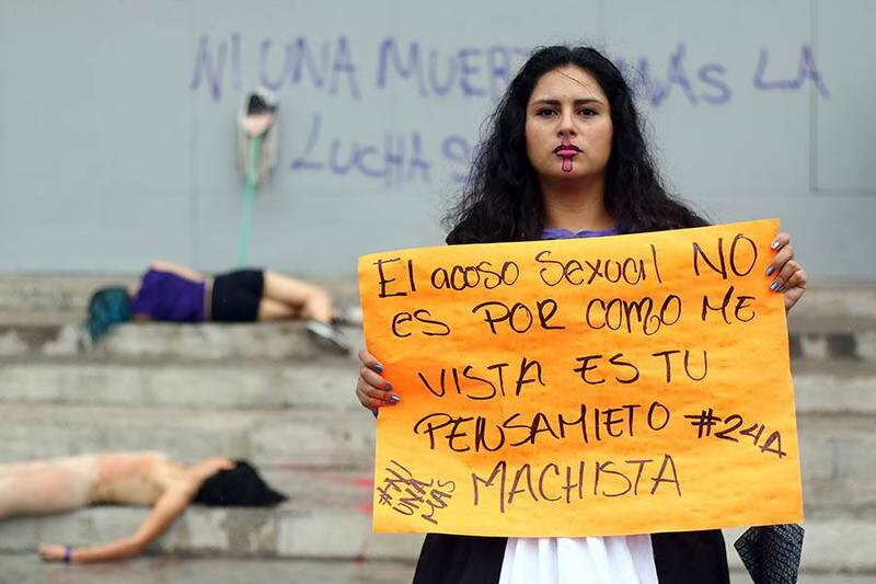 Protesta contra el acoso sexual