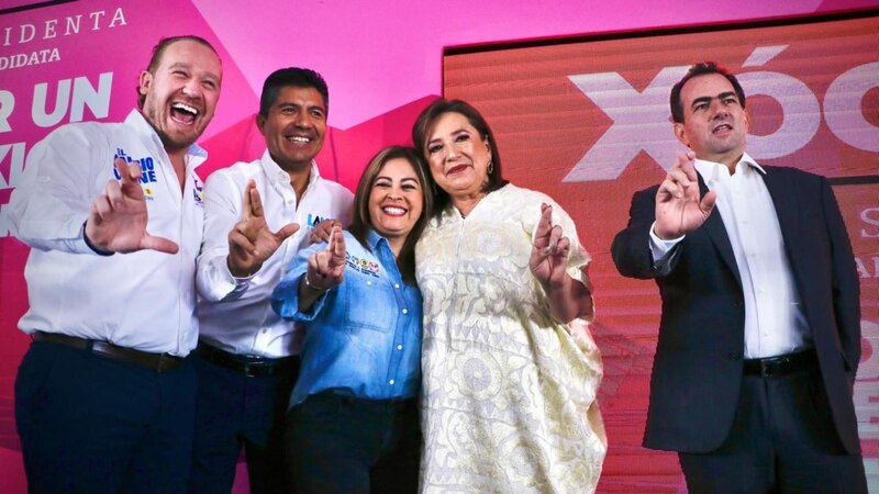 Clausura de campaña de la candidata a la gubernatura de Quintana Roo por la coalición "Va por Quintana Roo", Laura Fernández Piña, en Cancún.