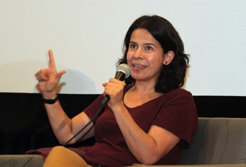La directora de cine Isabel Coixet habla en un coloquio.