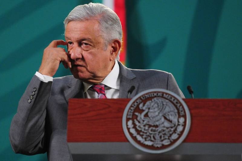 El presidente Andrés Manuel López Obrador durante una conferencia de prensa.