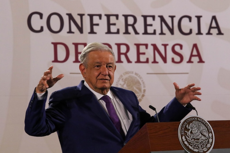 El presidente López Obrador da una conferencia de prensa