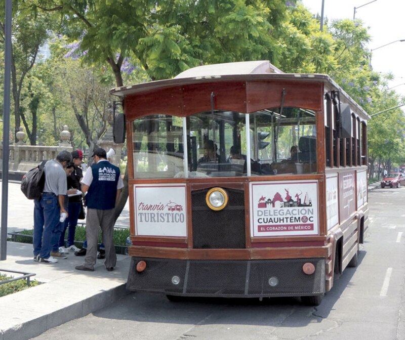 Tranvía turístico en la Ciudad de México