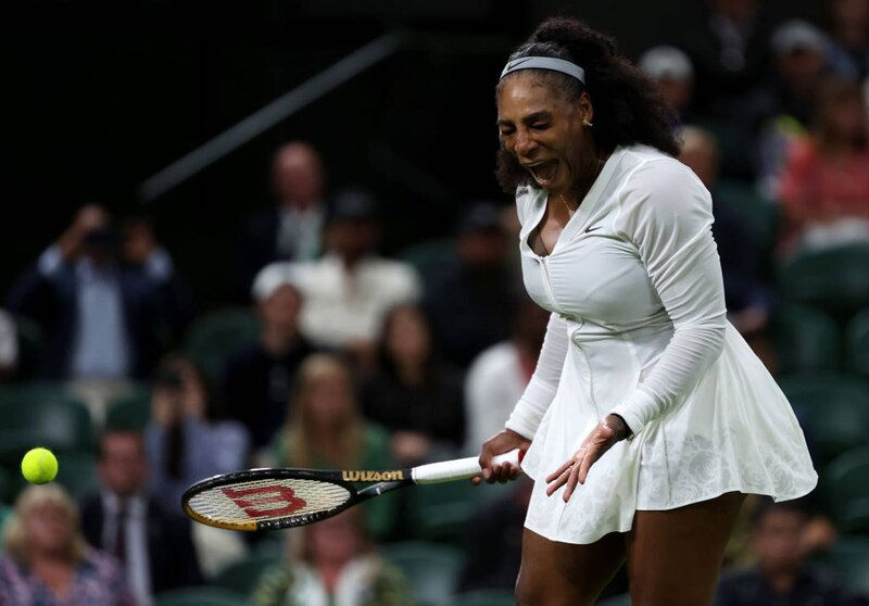 Serena Williams celebra su victoria en Wimbledon