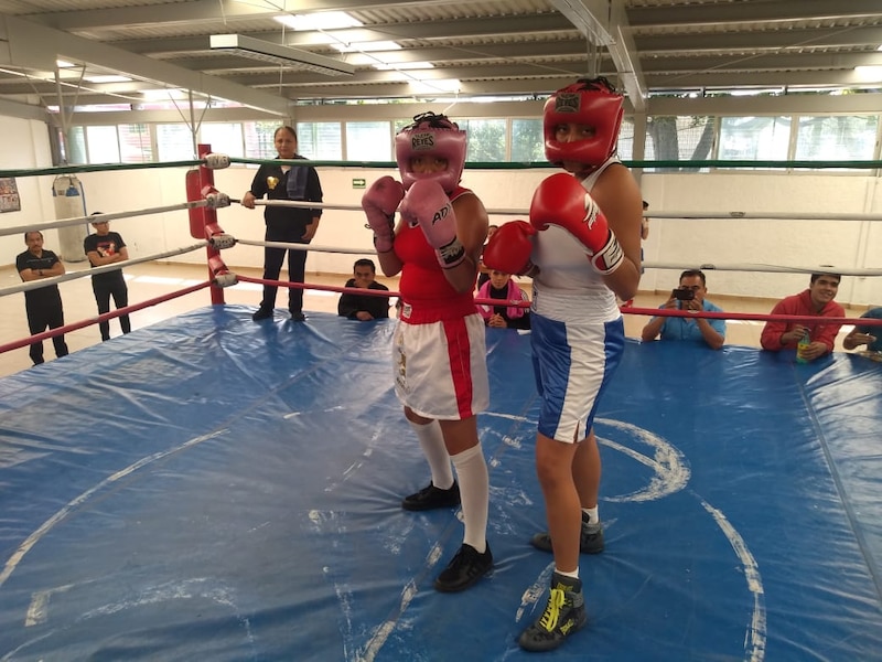 Pelea de box entre dos mujeres