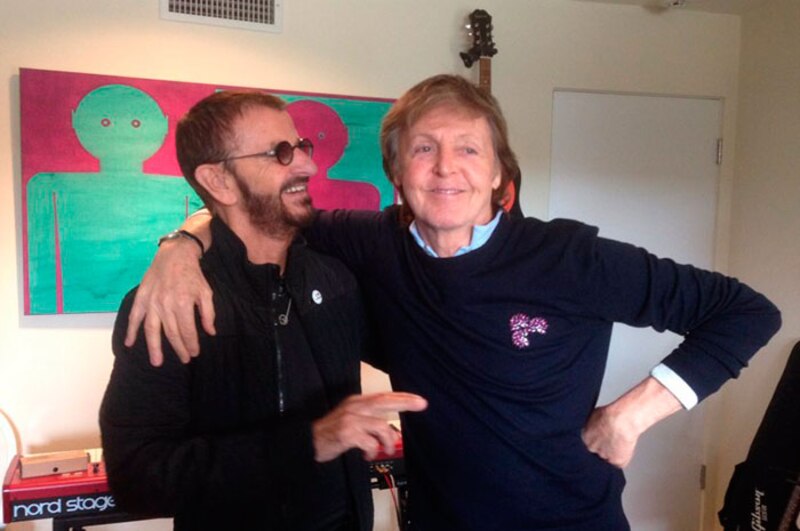 Paul McCartney y Ringo Starr juntos en una foto