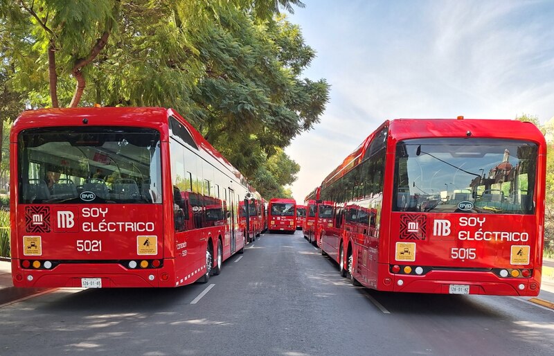 Nuevos autobuses eléctricos en la Ciudad de México