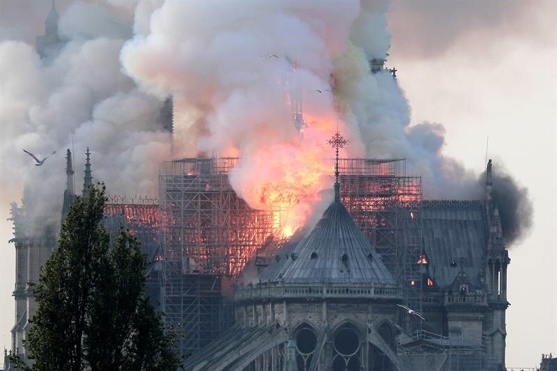 Incendio en la Catedral de Notre Dame