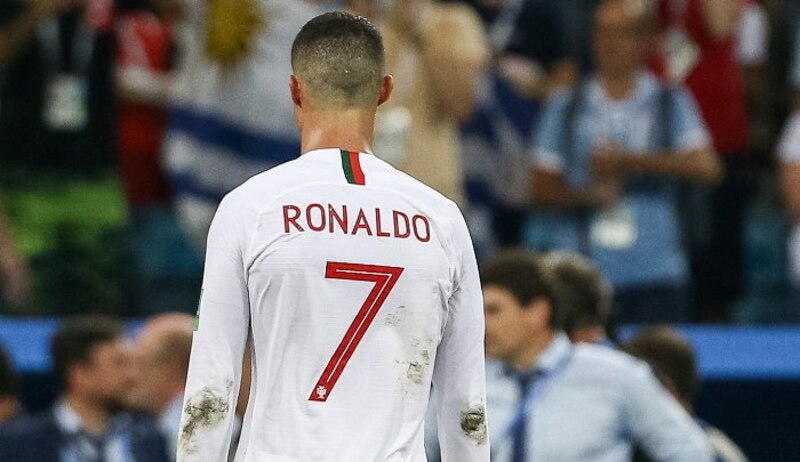 Cristiano Ronaldo, el jugador portugués, durante un partido de fútbol.